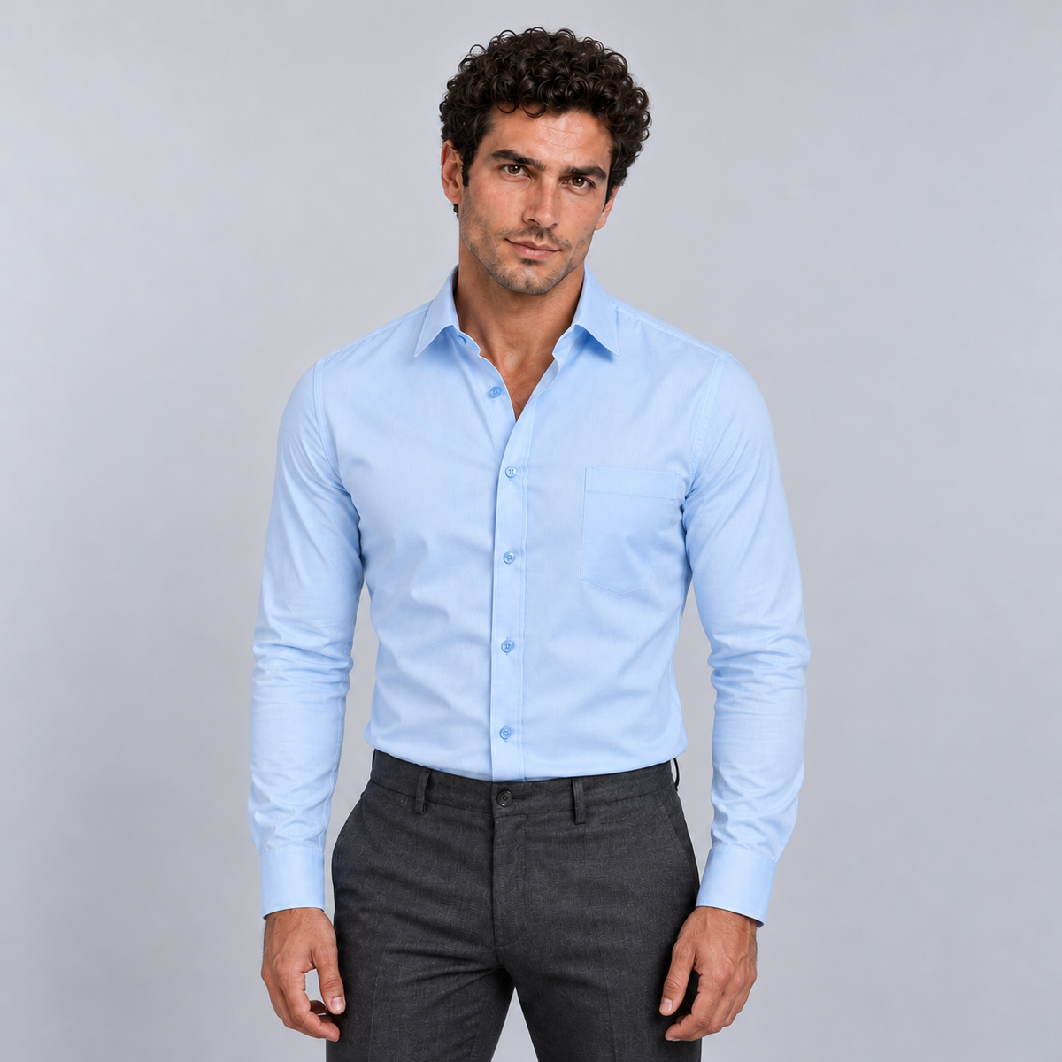 Boyd | Men's Wrinkle Free Dress Shirt – Heaven Blue