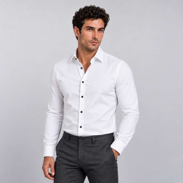 Boyd | Men's Wrinkle Free Dress Shirt – White