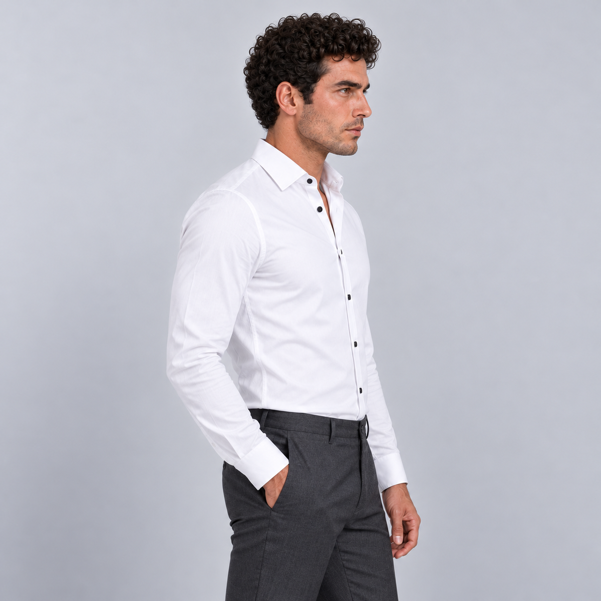 Boyd | Men's Wrinkle Free Dress Shirt – White
