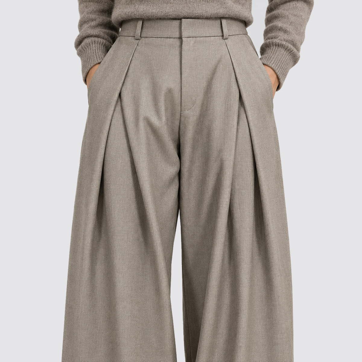 Troy | Men's Pleated Wide Leg Dress Pants – High Waisted Tailored Trousers