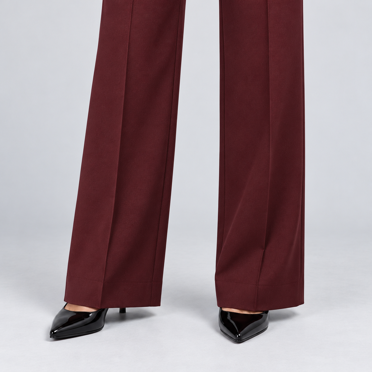 Dora | Women's High Waisted Dress Pants – Straight Leg Creased Trousers