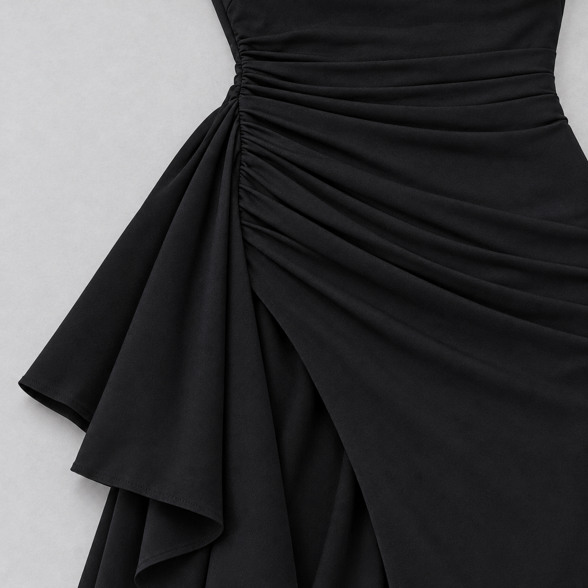 Sadie | Women's Ruched Side Split Maxi Dress – Open Back Party Dress