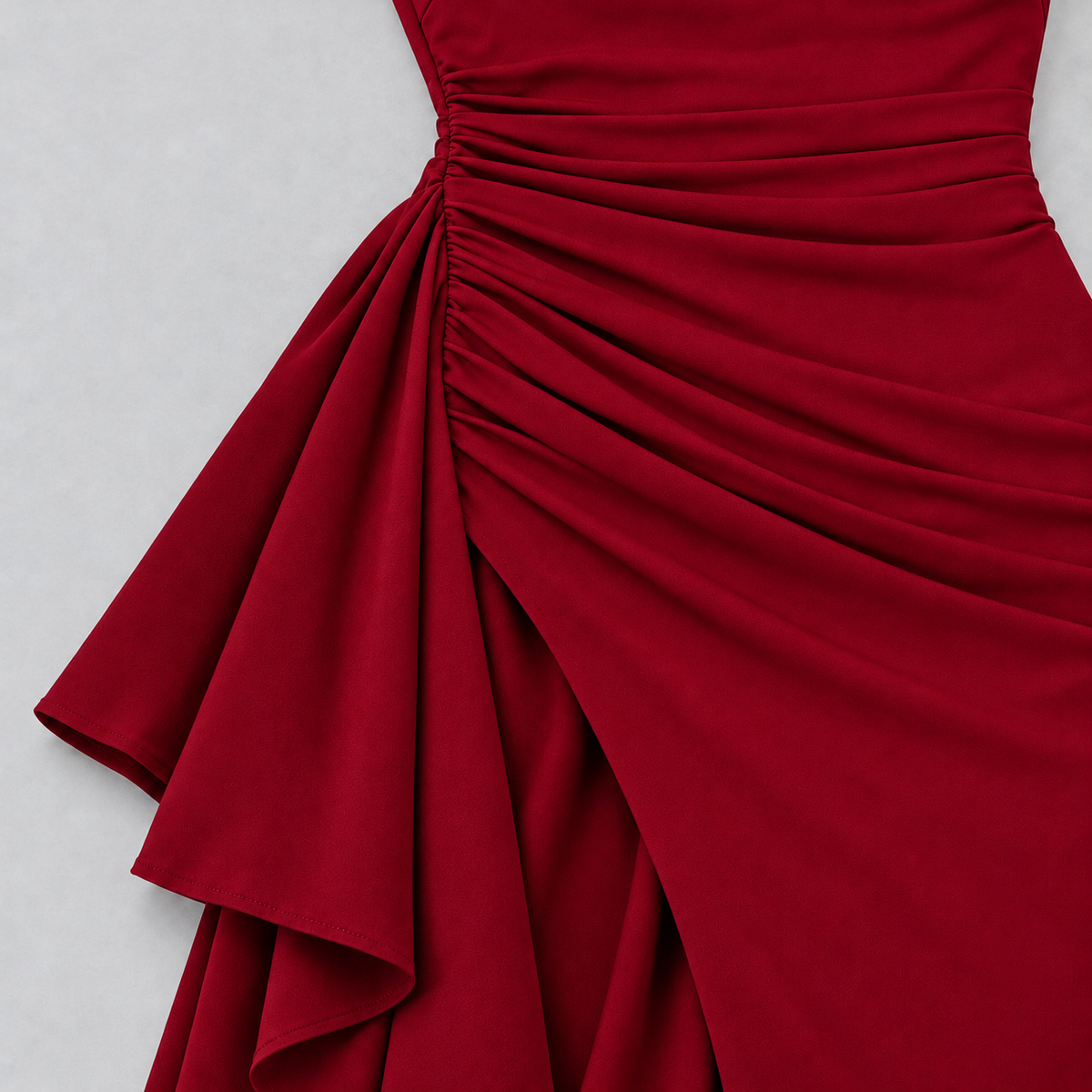 Sadie | Women's Ruched Side Split Maxi Dress – Open Back Party Dress