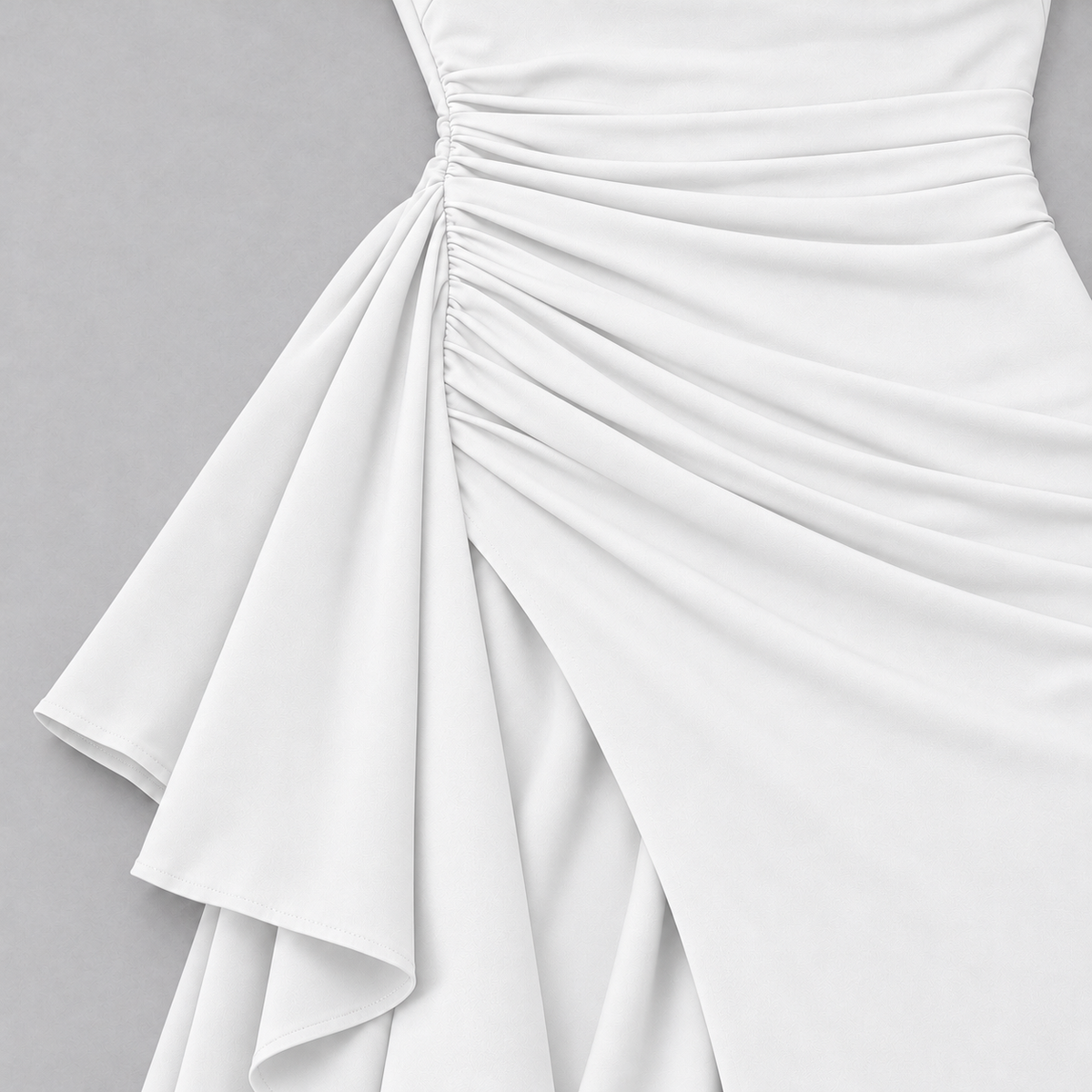 Sadie | Women's Ruched Side Split Maxi Dress – Open Back Party Dress