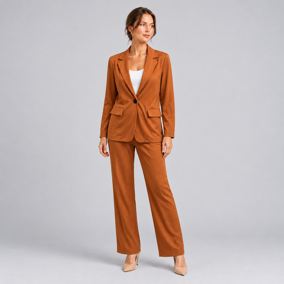 Anika | Women's Tailored Blazer Suit Set – High Waist Pant Suit