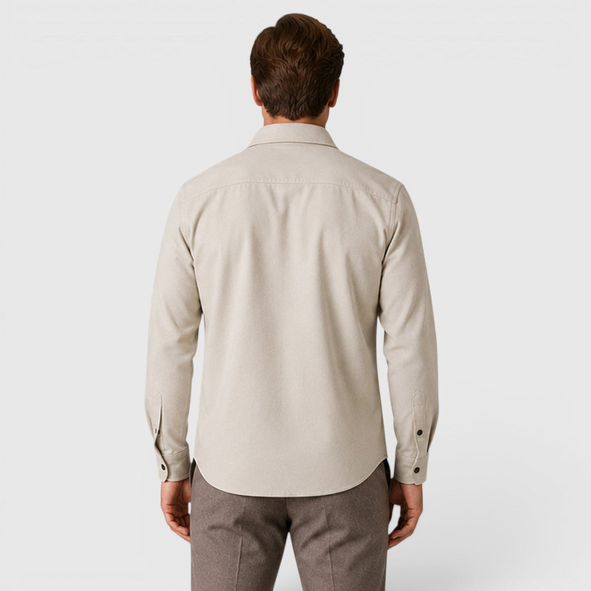 Jude | Men's Brushed Slim Fit Overshirt – Button Up Shirt Jacket