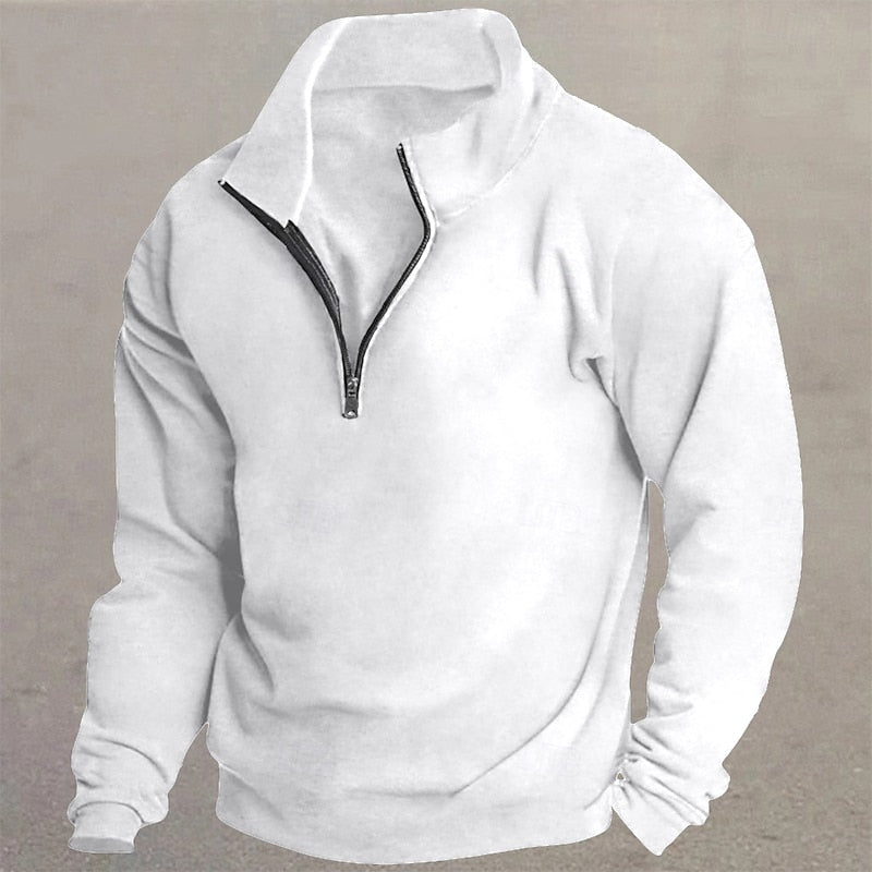 Ivan | Men's Stand Collar Quarter Zip Sweater – Cosy Pullover