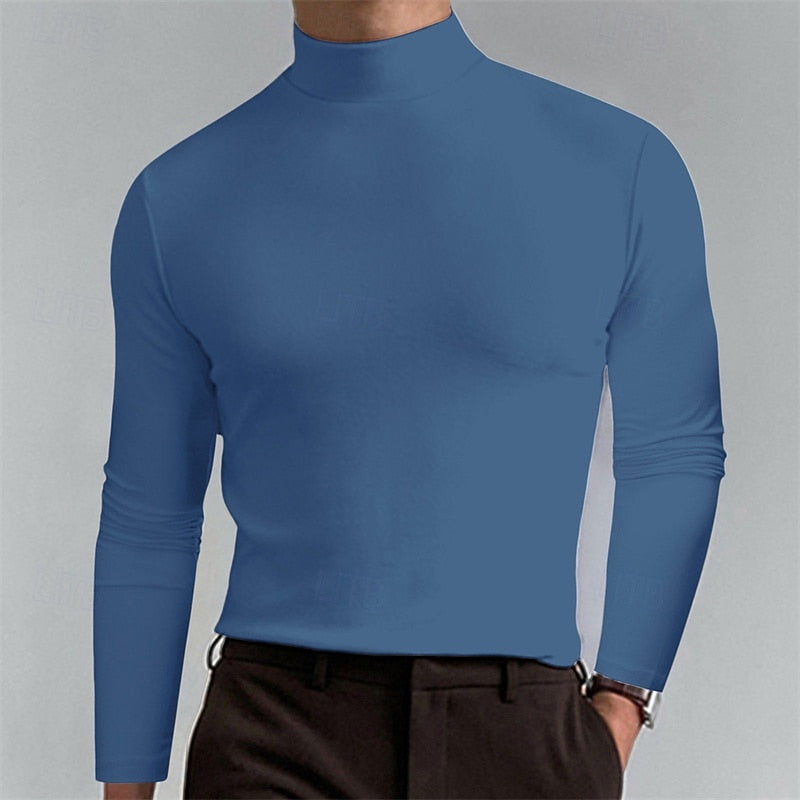 Clay | Men's Turtleneck Knit Sweater – Smooth Layering Sweater