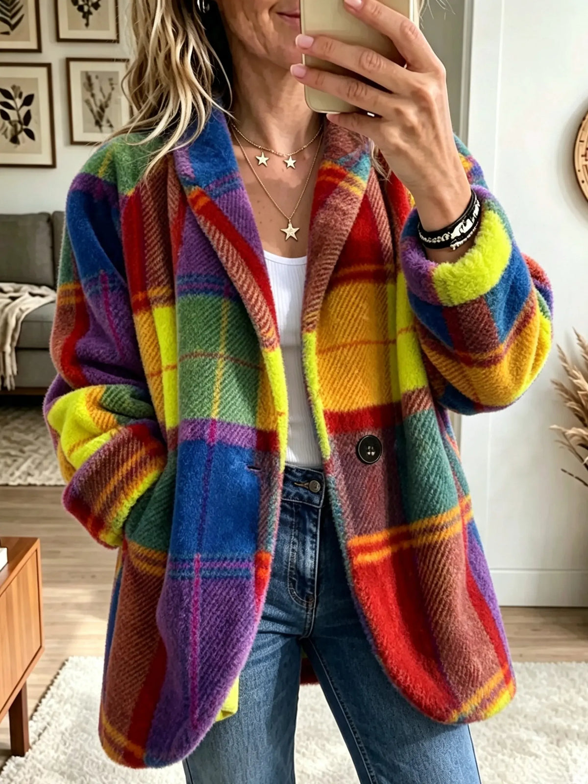 Vera | Women's Brushed Plaid Winter Jacket – Sun