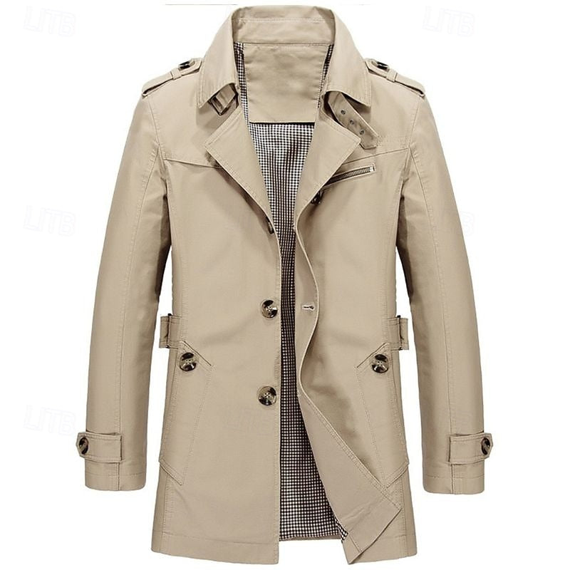 Kane | Men's Single Breasted Trench Coat – Classic Overcoat