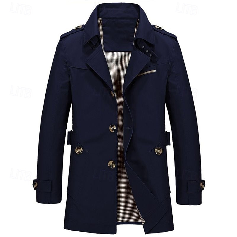 Kane | Men's Single Breasted Trench Coat – Classic Overcoat