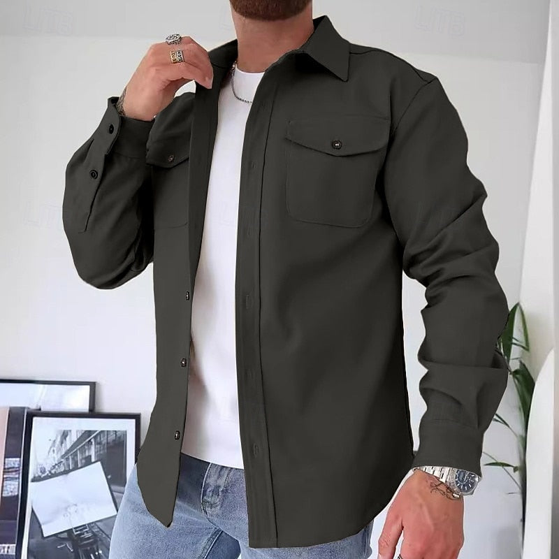 Carson | Men's Relaxed Fit Overshirt – Classic Collar Shirt Jacket