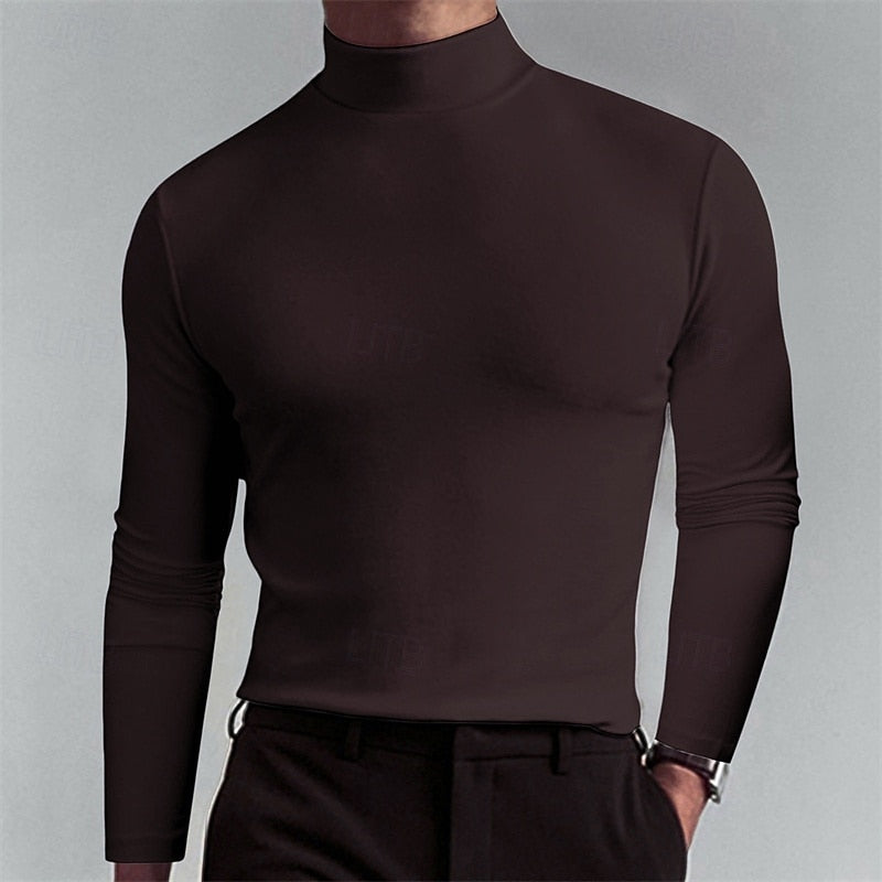 Clay | Men's Turtleneck Knit Sweater – Smooth Layering Sweater