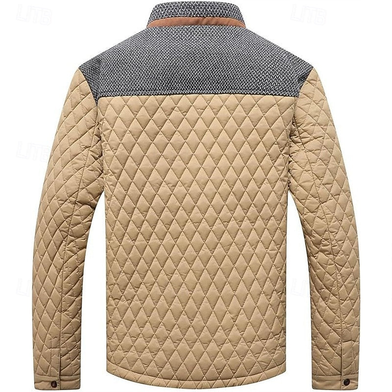 Archer | Men's Stand Collar Quilted Jacket – Classic Casual Jacket