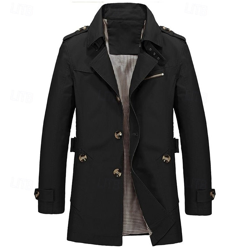 Kane | Men's Single Breasted Trench Coat – Classic Overcoat