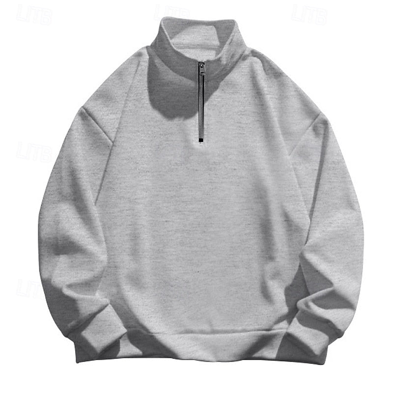 Ivan | Men's Stand Collar Quarter Zip Sweater – Cosy Pullover