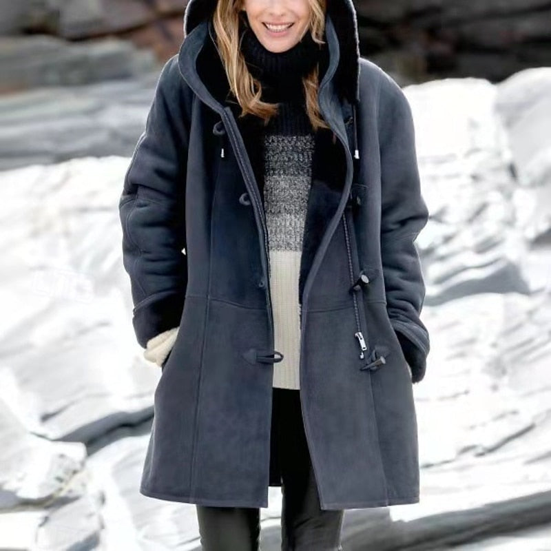 Stella | Women's Insulated Hooded Winter Coat – Blue