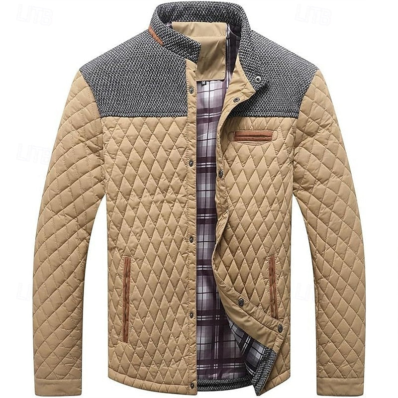 Archer | Men's Stand Collar Quilted Jacket – Classic Casual Jacket