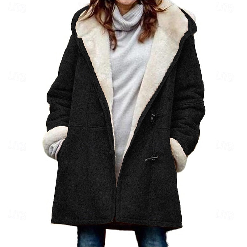 Stella | Women's Insulated Hooded Winter Coat – Black