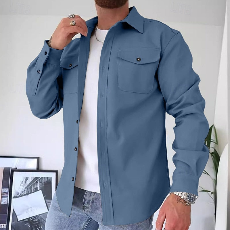 Carson | Men's Relaxed Fit Overshirt – Classic Collar Shirt Jacket