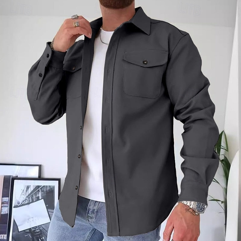 Carson | Men's Relaxed Fit Overshirt – Classic Collar Shirt Jacket