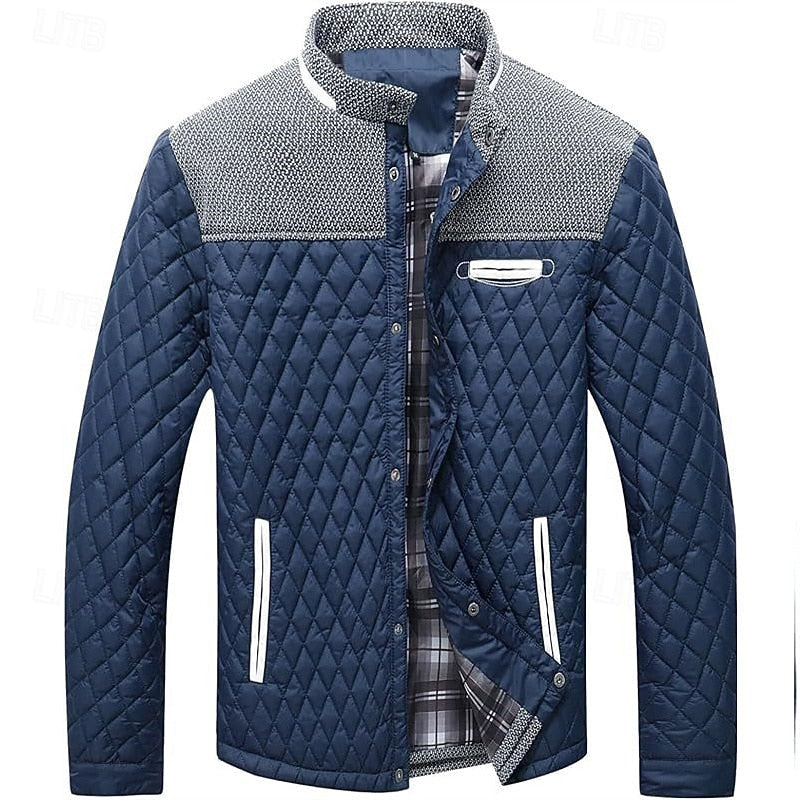Archer | Men's Stand Collar Quilted Jacket – Classic Casual Jacket