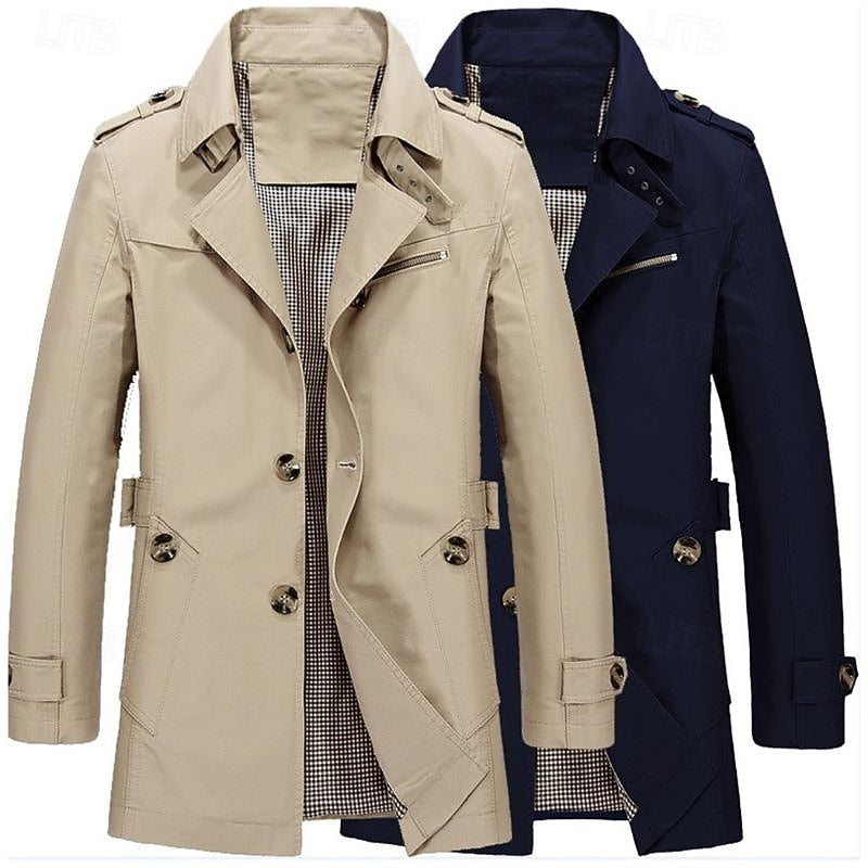 Kane | Men's Single Breasted Trench Coat – Classic Overcoat